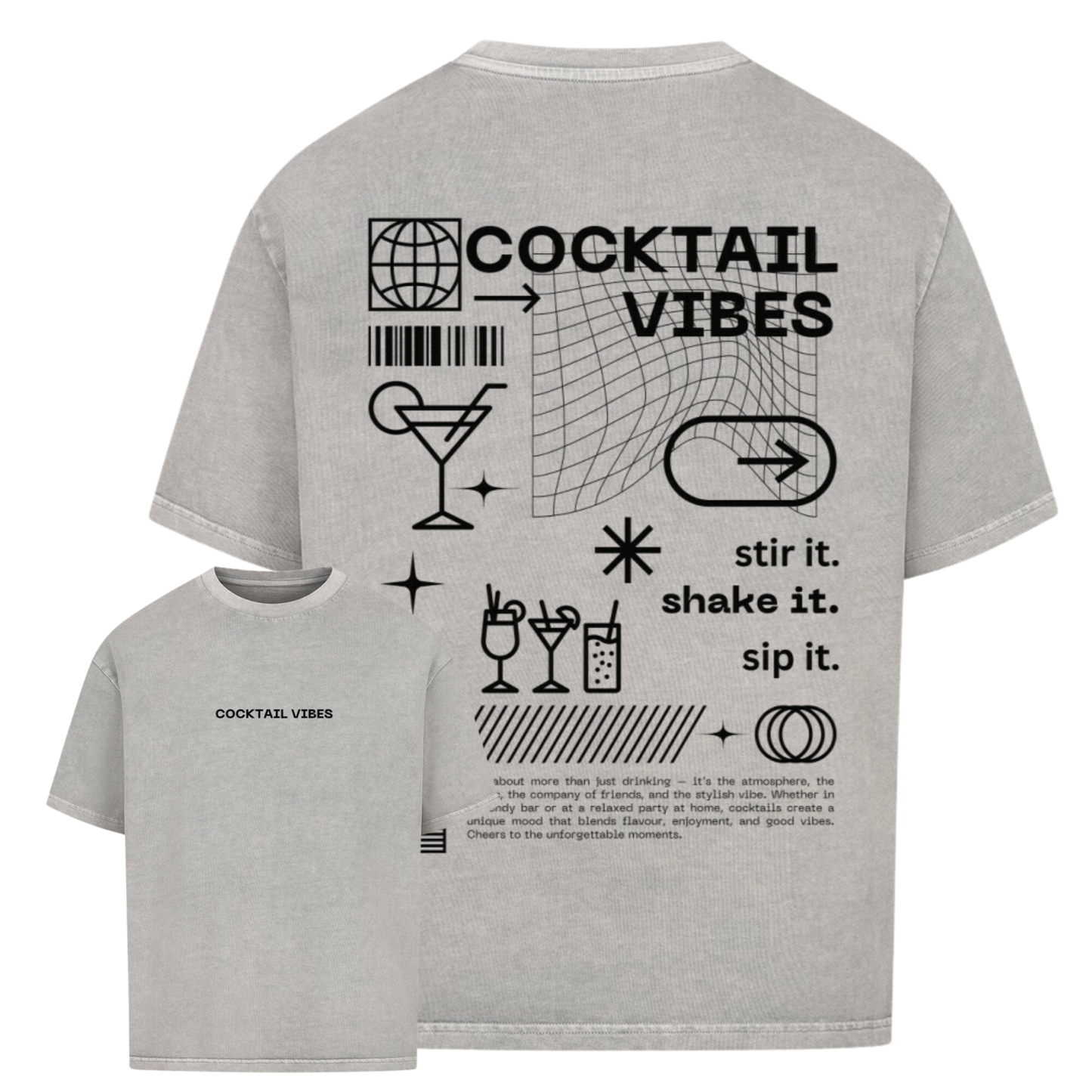 Cocktail Vibes -  Oversized Shirt